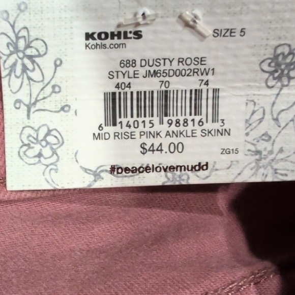 ☘️3/$33 Mudd Mid-Rise Ankle Stretch Denim Pants☘️ 3 for $33☘️ - Picture 8 of 9